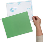 Blue Summit Supplies Hanging File Folders, 25 Reinforced Hang Folders, Designed for Home and Office Color Coded File Organization, Letter Size, Green, 25 Pack