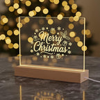 FRELWIM 13 x 9 Inch LED Drawing Writing Lumi Board with Colors, Clear Acrylic Light Up Desk Table Dry Erase Message Memo Note Board with Stand (Colorful, Large)