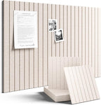 Fluxynara Large Felt Bulletin Board 36" x 24" Cork Board Alternative-6 Pack with 40 Safe Removable Adhesive Tabs, Cork Boards for Walls Cork Board for Home Office Classroom Pin Board (Oatmeal)