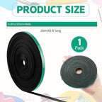 AmazingSpark Magnetic Tape Roll Thin Strips, 0.39 Inch x 66 Feet Magnetic Board Dividers Whiteboard Graphic Decorative Tape Marking Line for Classroom Office Art Accessories(Green)