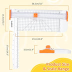 2 Set A4 Paper Cutter 12 Inch Titanium Paper Trimmer Scrapbooking Tool with 2pcs Replacement Blades with Automatic Safety Guard and Side Ruler for Craft Paper,Cardstock,Photo,Coupon, Label