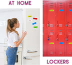 Availey 60 Pieces (3.2 x 1.2) - Full Colored Magnetic Dry Erase Labels - Reusable Strips for Classroom Home Office Garage Refrigerator Blank Writable Erasable Cards Name Tags Students Locker Shelf