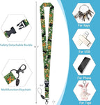Cute Cats Lanyards for ID Badges, Badge Holder with Lanyard Detachable, Badge Reel Retractable Keychain Clip, Vertical Cruise Ship Cards Holder Protector Name Tags, Teacher Nurse Office Women Gifts