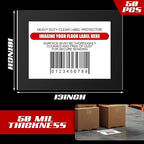 Janlaugh 50 Pcs Industrial Clear Label Protectors 10 x 13 Inch Waterproof Clear Labels Seals for Protecting Barcodes, Industrial Floor Markers, Numbers
