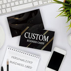 Custom Business Cards - 300gsm Matte Paper Waterproof Front & Back Printed 3.5x2 inch Customizable Logo/Text/QR Code 100/200/500/1000/2000 Pcs