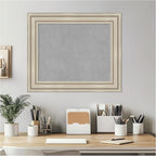Amanti Art Silver Framed Magnetic Board 22x26 Small Vision Board for use with Magnets, 100% Metal Sheet to Display Items as Office Decor or for Home Organization in mudroom, Kitchen or Kids Room