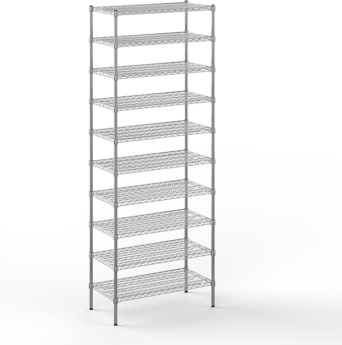 Regal Altair 18" Deep x 36" Wide x 96" Height Wire Shelving Kit | 10-Tier | NSF Commercial Storage Rack Unit