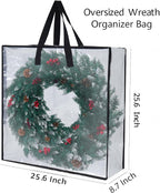 PWRSC 5-Pack Clear Heavy Duty Moving Bags and Storage Bags, 25 Gallon Large Moving Boxes Alternative for Wreath Storage Container, Under Bed Storage, Stadium Events, and College Moving Supplies