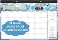 EaseForm 24 Month Desk Calendar 2026-2027, Runs from January 2026 to December 2027, Large 17"x12" Desktop/Wall Monthly Calendar, 2 Year Academic Calendar with Note & To Do for Home, School or office