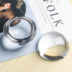 SWTHONY 2pcs 3.1inch Crystal Dome Magnifying Paperweight, Reading Magnifier Glass Paper Weights for Outdoor Events, Office Desk