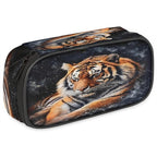 Pardick Pencil Case，3D Tiger Big Capacity Pencil Pouch Coin Pouch Stationery Organizer For Teen School