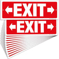 iSYFIX Exit Signs - 12 Pack 12x4 Inch Directional Right & Left Arrow Signs, 40 mil Polystyrene Plastic, UV Laminated, Scratch & Fade Resistant, Waterproof - Ideal for Office, Theater, School, Business