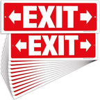 iSYFIX Exit Signs - 12 Pack 12x4 Inch Directional Right & Left Arrow Signs, 40 mil Polystyrene Plastic, UV Laminated, Scratch & Fade Resistant, Waterproof - Ideal for Office, Theater, School, Business