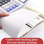 Custom Invoice Book in 3-Part /2-Part Receipt Book with Carbon Copies Personalized Carbonless Service Invoice Form Books Sales Order Book with Company Name Logo Address,F-Invoice Book with Logo