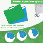 File Folder, HERKKA 30 Pack 1/3 Cut Tab File Folders, Colored File Folders Designed for Office and Classroom Use, Letter Size, Assorted 6 Colors