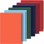 Yahenda Spiral Notebook Bulk A5 College Ruled Journals Notebooks Lined 8.3 x 5.5 Inch Note Books Writing Thick Paper Notebook for Christmas Office Business School Gifts Supplies(Trendy Colors, 6 Pcs)