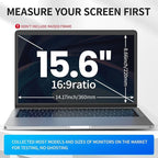 GUDTEKE Laptop Privacy Screen 15.6 inch, 9H Hanging Privacy Screen for Laptop for 16:9, Acrylic HD Eye Protection Anti Glare Blue Light Laptop Screen Privacy Filter