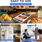 30 Pack 8.5'' x 11'' Inch Magnetic Sign Holders, Rigid Print Protectors, Paper Holder With Adhesive Tape, Plastic Document Holder For Posters Letter Paper Picture, Wall Mount Magnetic Frame for Refrigerator Window, Door, Home, Office, and Store