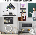 Large Cork Board Alternative 48" X 36" Black Bulletin Board - 12 Pack Removable Felt Wall Tiles with 30 pushpins, Large Cork Boards for Walls Cork Board for Office Pin Board Tack Board