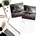 Graphique 2026 Car Legends Wall Calendar | 12” x 12” | Thick Paper | Home & Office Organizer | Large Monthly Grid | 3 Languages & Marked Holidays | 4 Month Preview Page for 2027