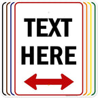 Custom Arrow,Custom Directional Sign, Two Way Arrow,18x24 Inches, Rust Free .063 Aluminum, Fade Resistant, Made in USA by My Sign Center