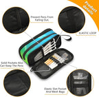 BOENLE Soccer Football on Field Pencil Case Box Boys Girls Large Pencil Pouch with Zipper Compartments Big Capacity Stationery Pen Bag Organizer for Kids Teens Adults School