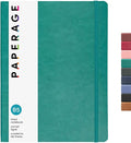 PAPERAGE Softcover Lined Journal Notebook (Teal), 176 Pages, Large B5 College Ruled Notebook, 7.5 inches x 9.8 inches - 100 GSM Thick Premium Paper, Soft Vegan Leather Journal for Home, Work & School