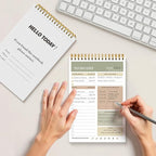 HAUTOCO 2 Packs to Do List Notepad, A5 to Do List Notebook for Work Undated Tear Off Daily Planner Notepad Task Checklist Organizer for Home Office School, Totally 208 Pages