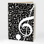 MAXCURY Blank Sheet Music Composition Manuscript Staff Paper Art Music Notebook Black 100 Pages 26x19cm