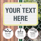 Personalized Custom Customize for Office, Business, Workplace, Home, Airbnb, Delivery Yellow Sign, 12x18 Inches, 3M EGP Reflective .063 Aluminum, Fade Resistant, Made in USA by Sigo Signs