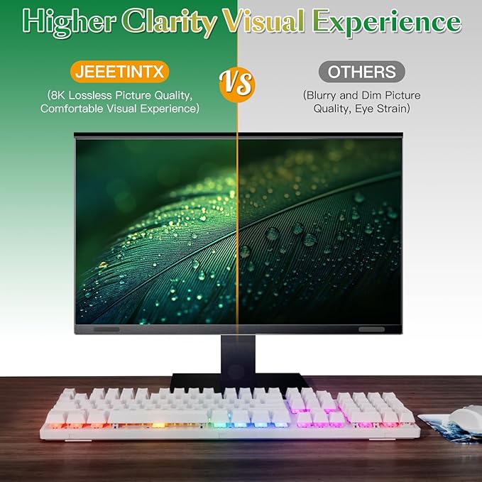 JEEETINTX Magnetic Computer Privacy Screen Filter 22 inch for 16:10 Widescreen Monitor Desktop PC, 22in Hanging Removable Anti Blue Light Glare Eye Protection Shield, Screen Protector Panel