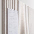 Lightomorrow Large Bulletin Board, 48 x 36 inches Felt Board Decorative Pin Board, 4' x 3' Cork Board Alternative for Wall, Foldable Photo Board with 20 Pushpins - Oatmeal Stripes