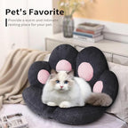Ditucu Cat Paw Cushion Kawaii Chair Cushions 31.4 x 27.5 inch Cute Stuff Seat Pad Comfy Lazy Sofa Office Floor Pillow for Gaming Chairs Room Decor Black