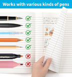 12 Pack Composition Notebook Journals Bulk, 7-1/2" x 9-3/4", Wide Ruled Paper, 30 Sheets/60 Pages, Kraft Cover with Rainbow Spines, 12 Colors School Lined Notebook Journal for Work Study Note Taking