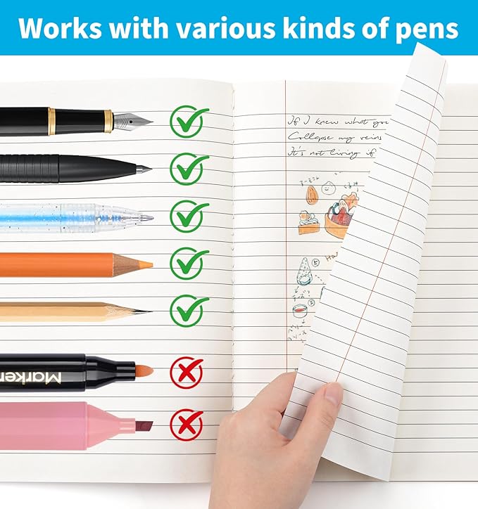 12 Pack Composition Notebook Journals Bulk, 7-1/2" x 9-3/4", Wide Ruled Paper, 30 Sheets/60 Pages, Kraft Cover with Rainbow Spines, 12 Colors School Lined Notebook Journal for Work Study Note Taking