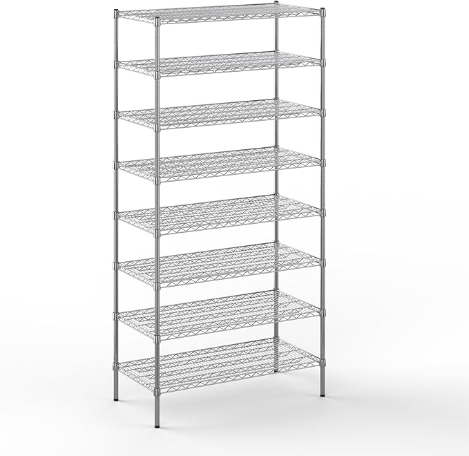 Regal Altair 21" Deep x 42" Wide x 86" Height Wire Shelving Kit | 8-Tier | NSF Commercial Storage Rack Unit