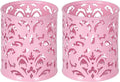 EasyPAG Pink Pen Holder for Desk, 2 Pack Round Pen Organizer, Brush Holder for Vanity, Metal Pencil Cup Organizer for Home, Office, Classroom, School