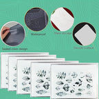 BROTOSPAC 24 PCS Clear Stamps Storage Panels,Resealable Die Cut Storage Bag, White Plastic Stamps Organizer Panels, Clear Stamp Organizer Set for Die Cutting and Decorative (24)