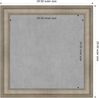 Amanti Art Silver Framed Magnetic Board 29x29 Medium Vision Board for use with Magnets, 100% Metal Sheet to Display Items as Office Decor or for Home Organization in mudroom, Kitchen or Kids Room