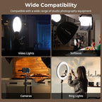 SmallRig LA-S28 Light Stand for Photography, 9.2ft/ 280cm/ 110" Spring Cushioned Lighting Stand, Max Load 5kg/ 11lbs, Compact Lightstand for Reflector, Ring Light, Softbox and COB Light