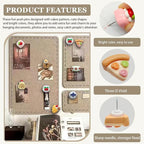 WINFA Push Pins Thumb Tacks for Bulletin Boards Decorative Pushpin for Corkboard Imitation Food Cakes Funny Thumbtacks for Photo Wall Kitchen Bar Cafe Decor (24 Pcs)