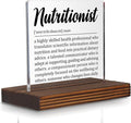 Nutritionist Gift for Women and Men, Thank You Desk Sign for Dietitian or Health Coach, Office Decor for Nutrition Professionals, Holiday or Graduation Appreciation Plaque PA057
