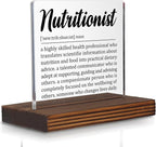 Nutritionist Gift for Women and Men, Thank You Desk Sign for Dietitian or Health Coach, Office Decor for Nutrition Professionals, Holiday or Graduation Appreciation Plaque PA057