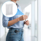 25 Pack Vertical 2-Card Badge Holder, Heavy Duty Hard Plastic ID Card Holder with Thumb Slot, Clear PC Protector Sleeve for Office, School, Credit Cards & Driver's Licenses
