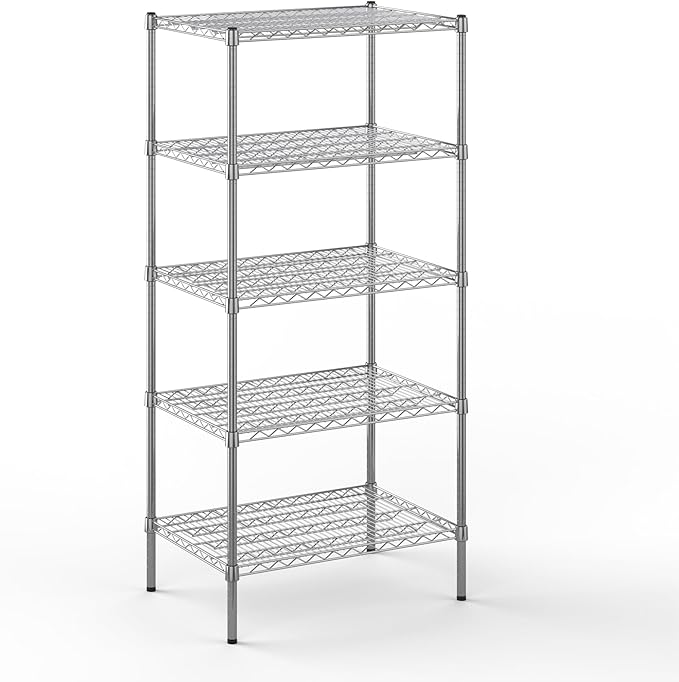 Regal Altair 21" Deep x 30" Wide x 64" Height Wire Shelving Kit | 5-Tier | NSF Commercial Storage Rack Unit
