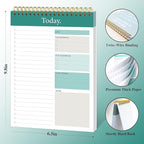 GOLDPEI To Do List Notepad - Daily Planner Notepad Undated 52 Sheets Tear Off, 6.5" x 9.8" Checklist Productivity Organizer with Hourly Schedule for Tasks