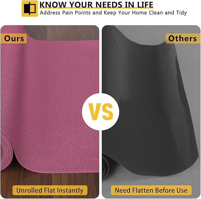 WochiTV Shelf Liner for Cabinets, Drawer Non Adhesive Non Slip Foam Mat for Kitchen, Pantry, Bathroom, Cupboard, Garage, Closet, Shelves, Drawer, Tool Box, Fuchsia 23.6 x 118 inches