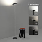 Brightech Sky LED Floor lamp, Torchiere Super Bright Floor Lamp for Living Room Decor & Office - Dimmable, Tall Standing Lamp with Warm Light for Bedroom & Reading - Bronze