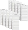Censen 10 Pack 500 Sheets To Do List Notes Daily Checklist Notepads with 50 Sheets Each Undated Color Memo Pad Block Shopping List Pad Weekly Plan Notepad Organizer Planners(White,Lined)