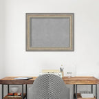 Amanti Art Silver Framed Magnetic Board 23x29 Medium Vision Board for use with Magnets, 100% Metal Sheet to Display Items as Office Decor or for Home Organization in mudroom, Kitchen or Kids Room